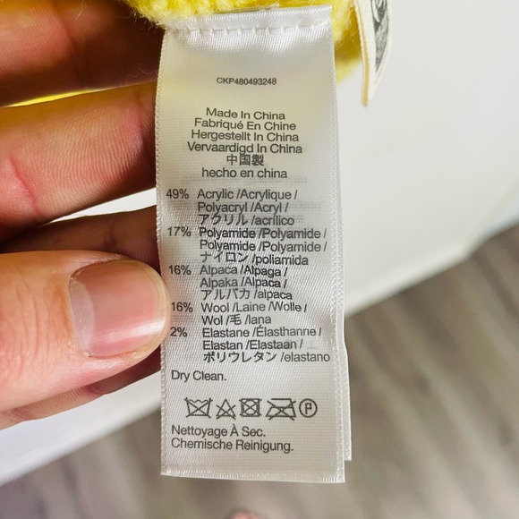 Madewell Brushed Ralph V Neck Pullover Alpaca Wool Blend Sweater US Womens S New - Picture 4 of 6